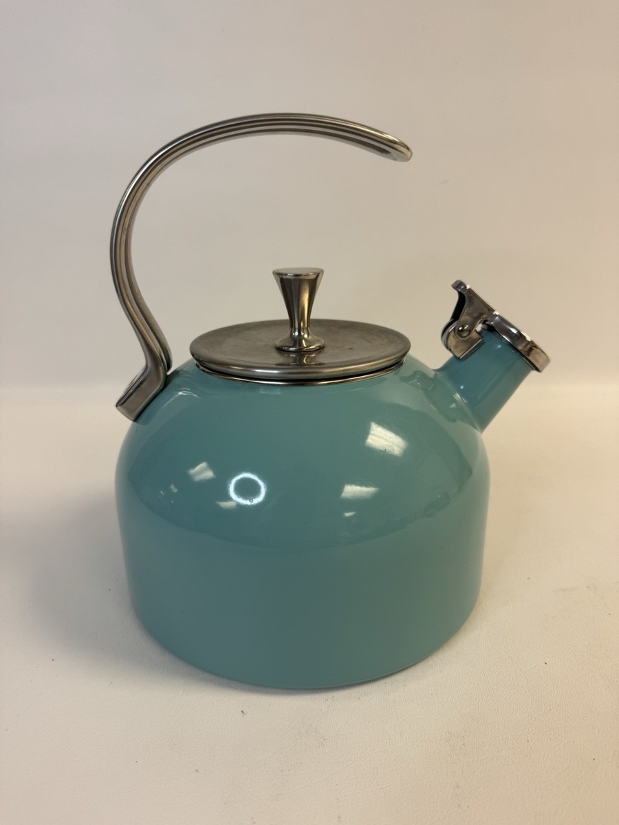 Kate Spade 2.5 Qt Lenox Turquoise Whistle While You Work Tea