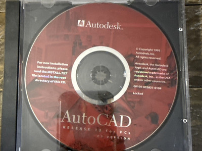Autodesk AutoCAD PC CD Rom Software