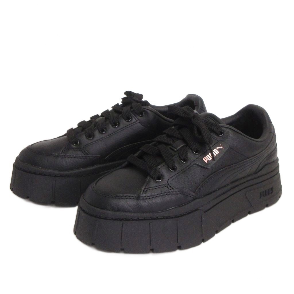 Puma Good Condition Mayze Stack Leather Sneakers … - image 1