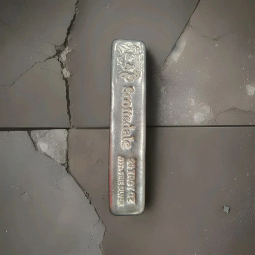 Scottdale Mint Silver Bullion Long Cast Bar 20 oz .999
