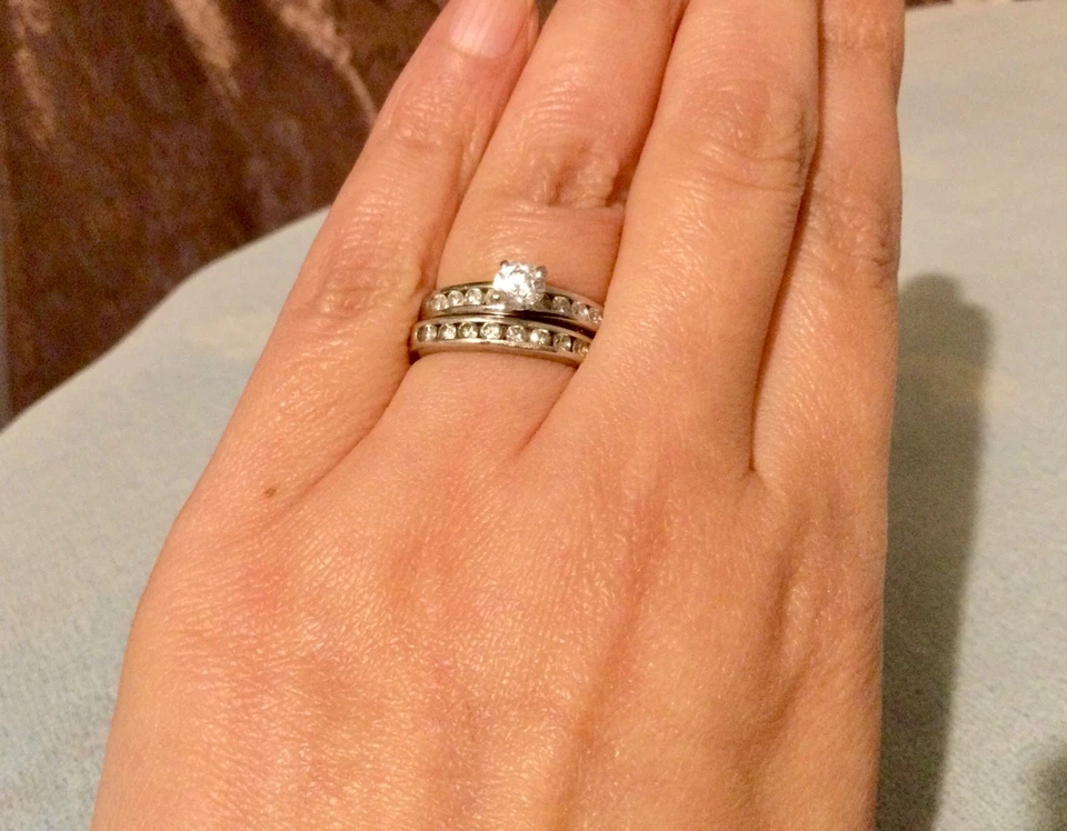 LOT Bague en Argent Massif T 52, Bijoux Vintage/Anciens 925-Alliance-Fiançailles - Photo 4/4