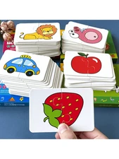Baby Fruit & Veg Matching Cards Educational Puzzle Toy Set for Kids 1–4 Years