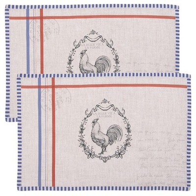 CLAYRE & EEF 2er Pack Tischsets Platzsets Platzdeckchen ca.48x33cm Baumwolle