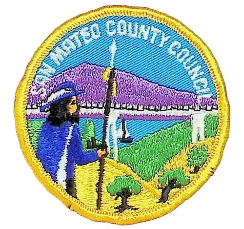 San Mateo County Council CA CP BSA Patch YEL Bdr (ZG519)