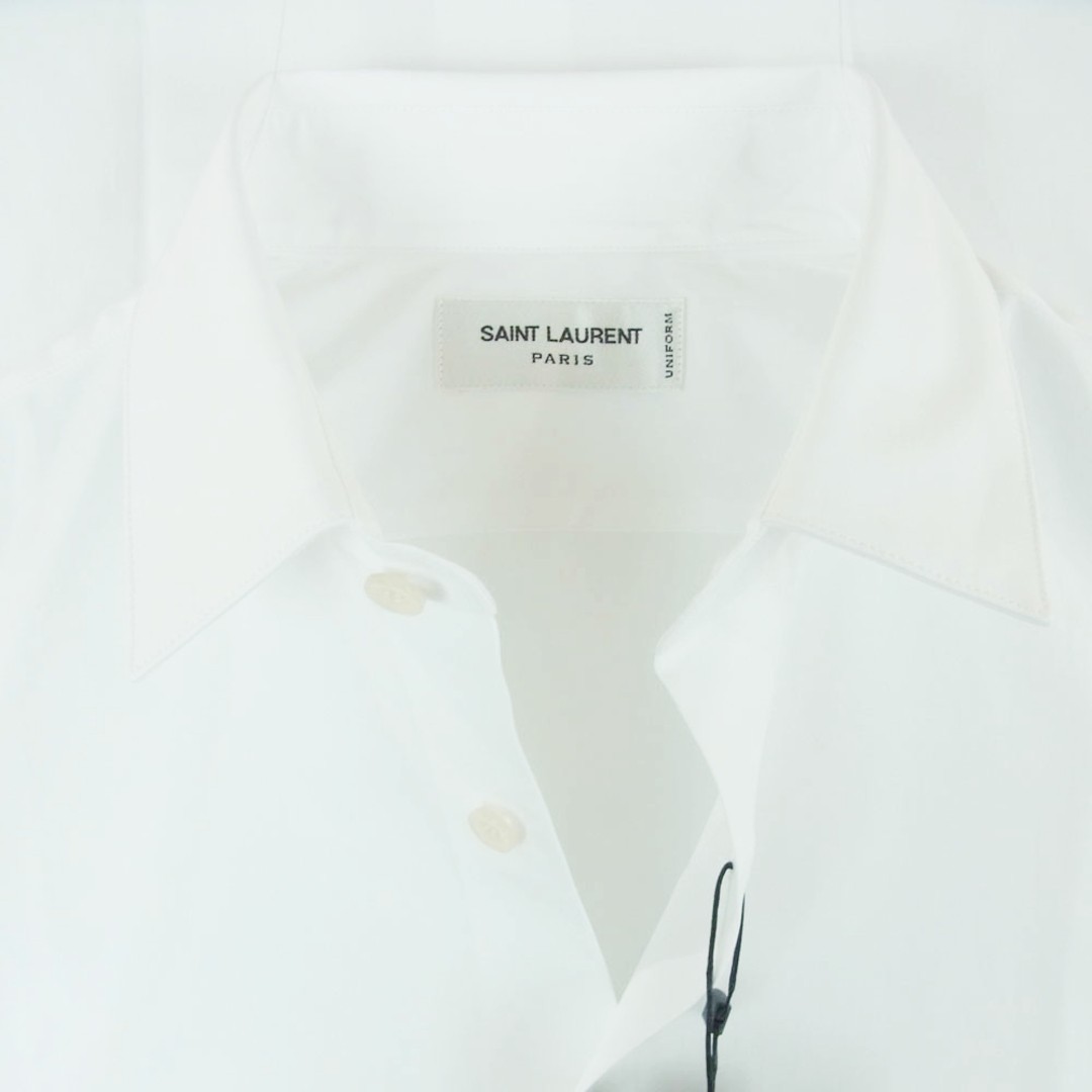 Camicia SAINT LAURENT Y217W uniforme tinta unita manica lunga bianca 38 usata LIFE 0