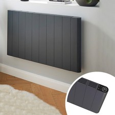 Image of Lux Heat Electric Smart Wifi Anthracite Grey Aluminium Horizontal Radiator