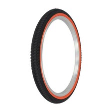 PRO Bicycle BMX BIKE BICYCLE SEM-SLICK TIRE 20" x 1.75" Black/Orange Side Wall