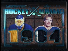 2019-20 Leaf Ultimate Platinum Blue 4/6 Tom Barrasso Mark Messier #HA-12 HOF 1q2