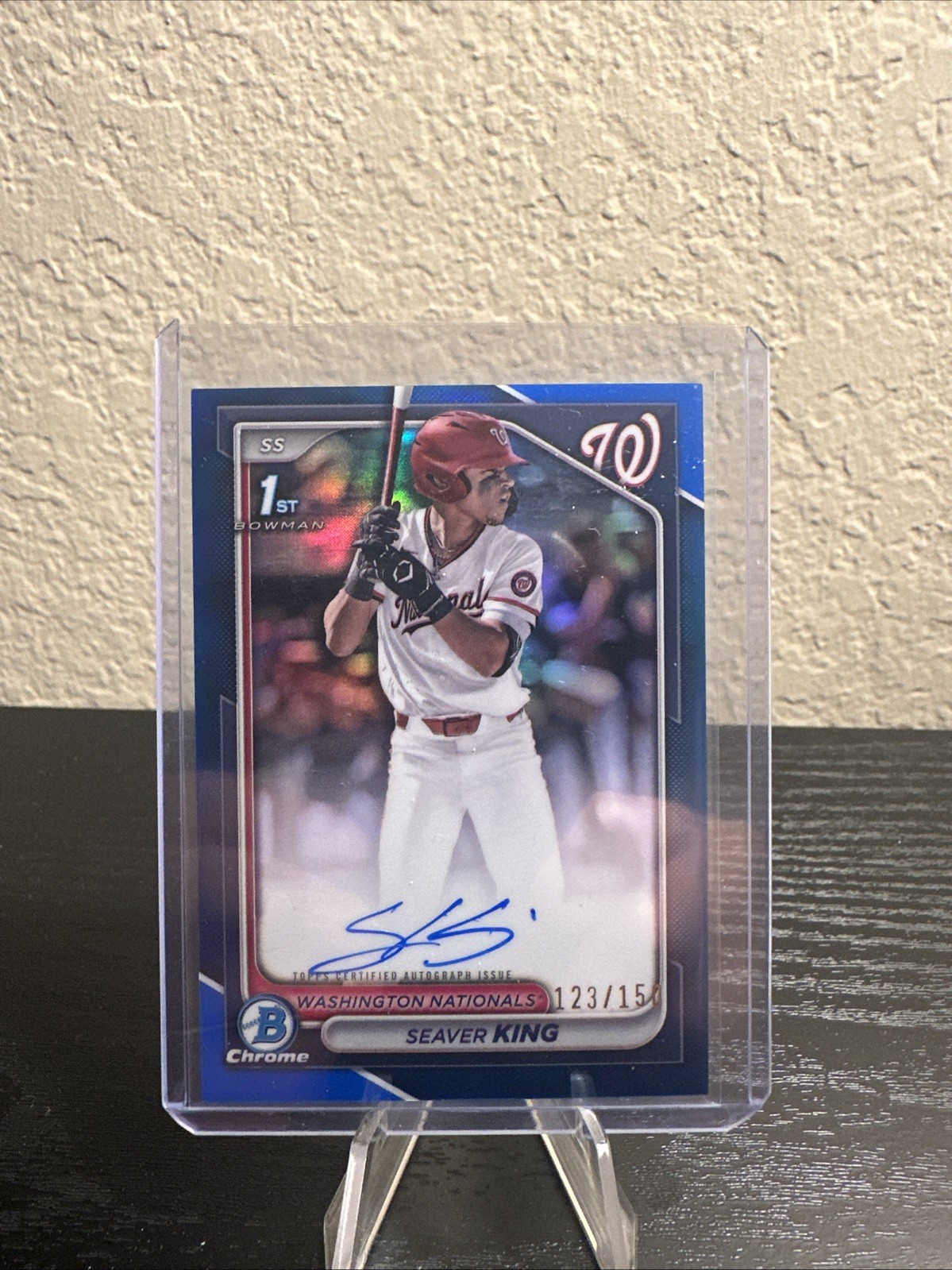 2024 1st Bowman Chrome Seaver King Blue Refractor Auto /150
