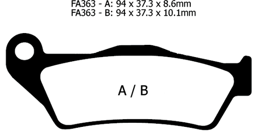 EBC/FA363HH Sintered Brake Pads Rear for BMW R1150GS, R1200GS, R1200RT, S1000XR - Picture 2 of 2