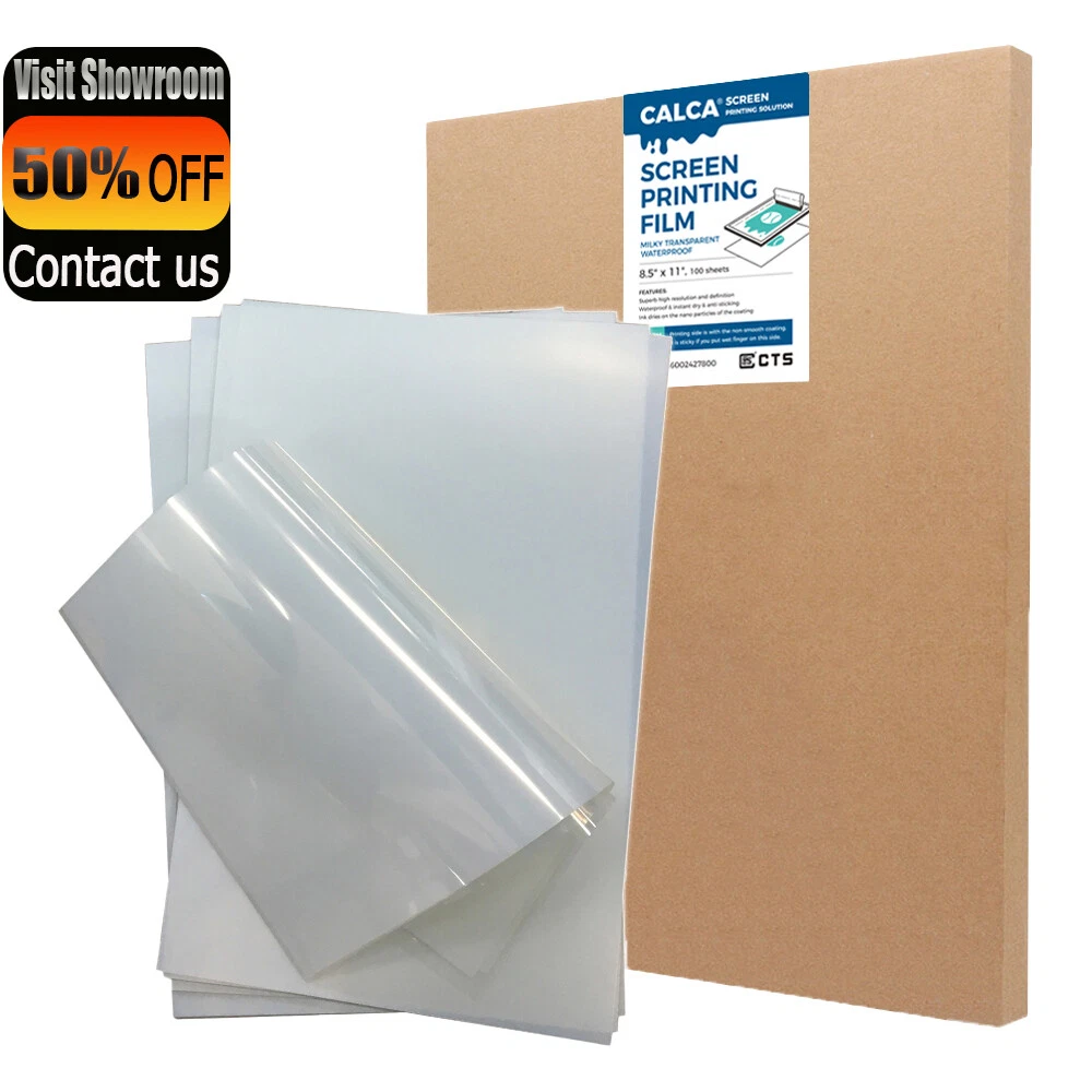 US Stock Waterproof Inkjet Milky Transparency Film 8.5 x 11 - 50