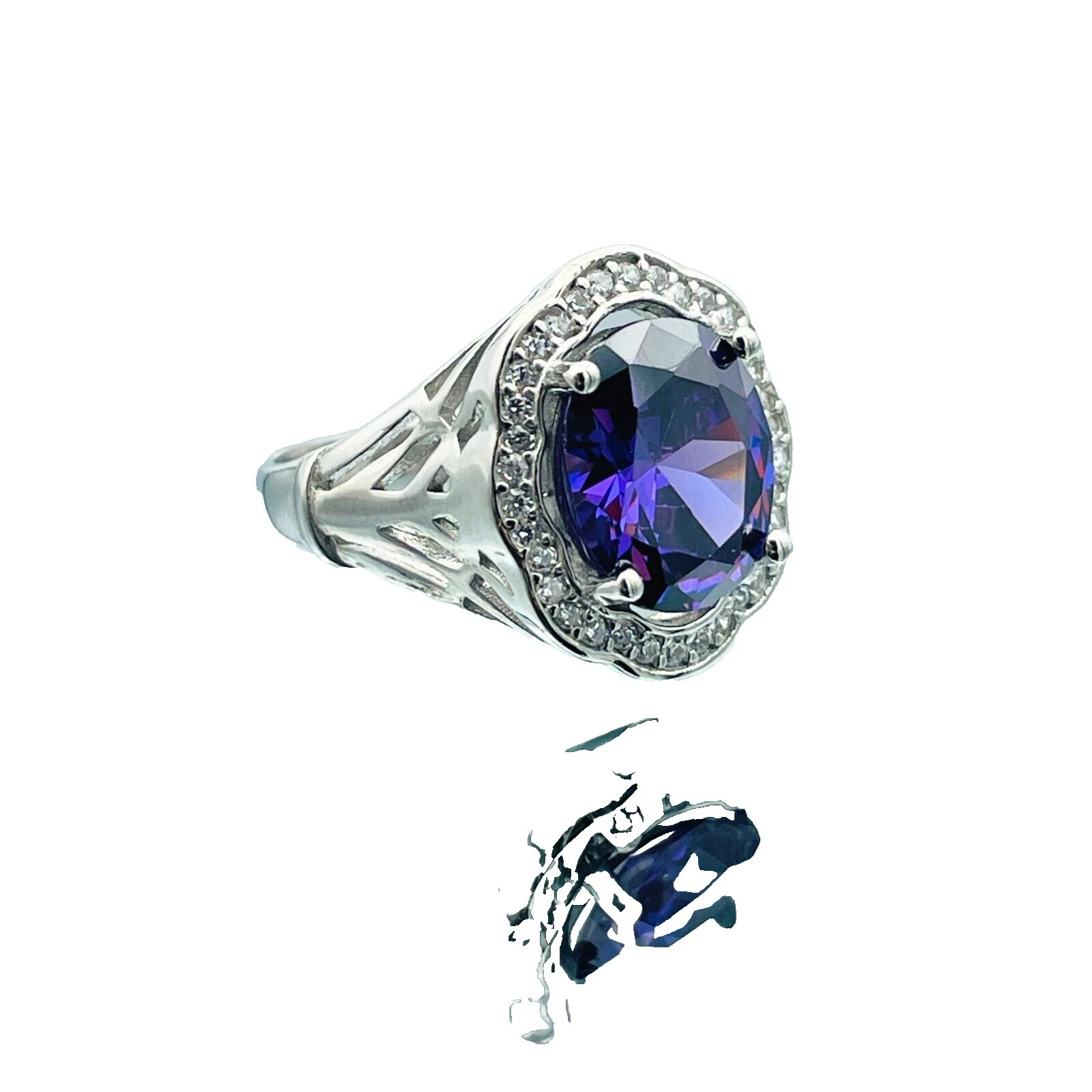 Beach Amatista Anillos de Moda