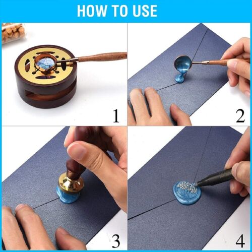 Retro 15 Letter Wax Seal Stamp Alphabet Letters Resin Stove Spoon Handle Tool - Picture 2 of 27