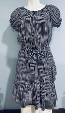 Faithfull the Brand The Beach Edit ICARIA Cap Maison Dress  Striped Size 8 NWT