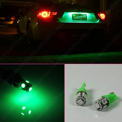 green license plate light