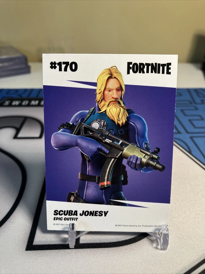 Scuba Jonsey фиолетовый треснутый лед Panini Fortnite серии 3 No 170 SSP - Изображение 2 из 2