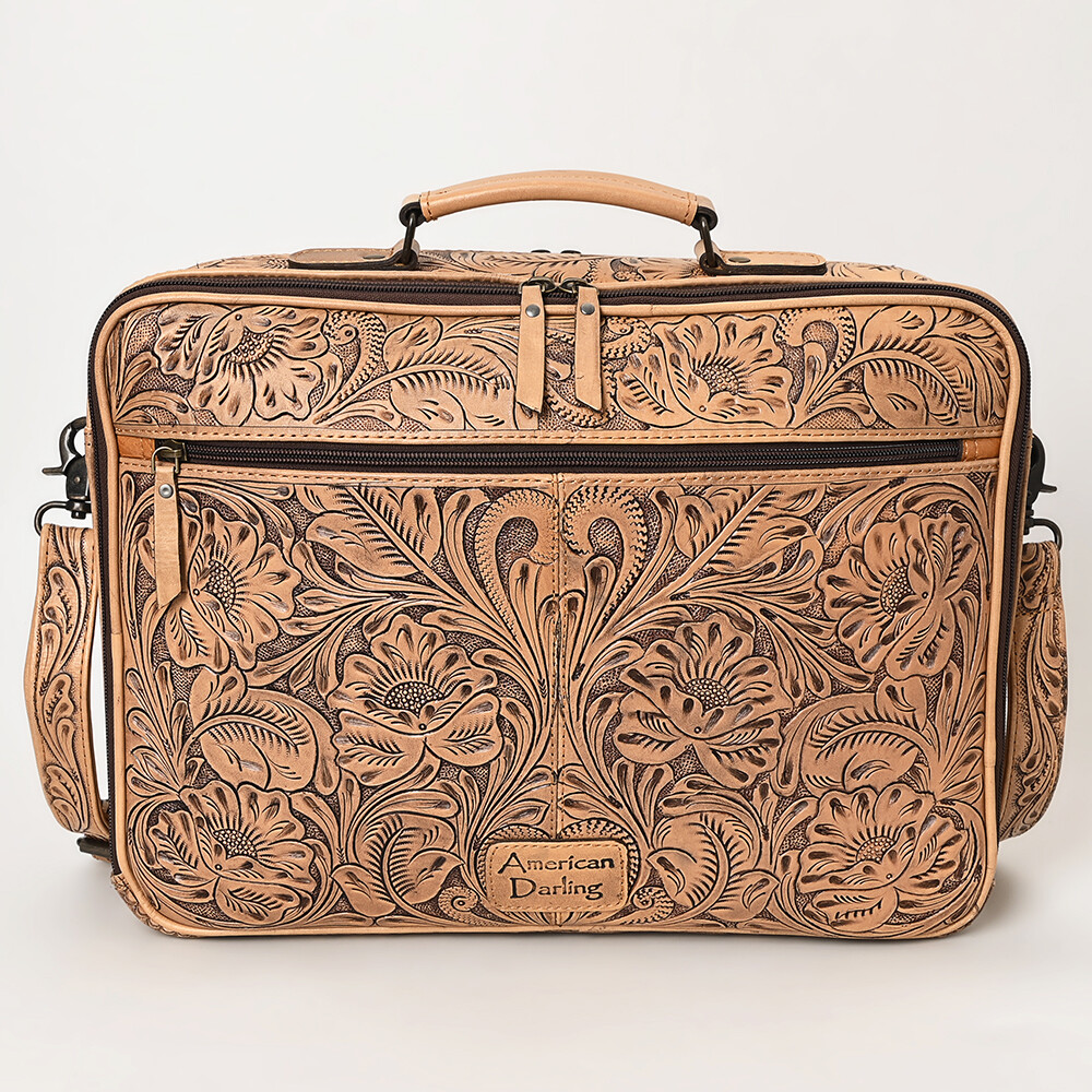 Hand Tooled Western Laptop Bag American Darling Genuine Leather