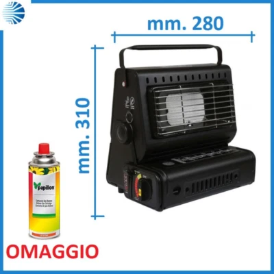 NIKLAS Stufa stufetta da campeggio a gas bombola portatile butano a infrarossi