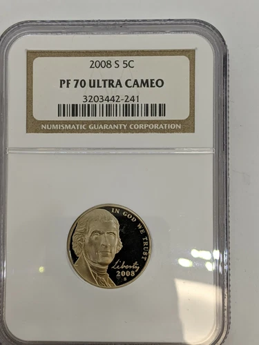 2008-S Jefferson Nickel 5C Coin NGC PF 70 ULTRA CAMEO