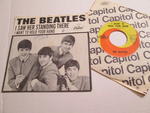 The Beatles 'I Want To Hold Your Hand' 1964 Capitol 7" record + pic sleeve  VG+