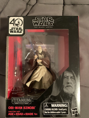 *Star Wars Black Series - Titanium Obi-Wan Kenobi 40th Anniversary 4'' Figur NEU