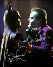 Jack Nicholson / Michael Keaton Autograph 8x10 Photo Signed Reprint Movie Batman