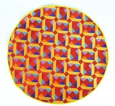 Lord R Colton Masterworks Pocket Round Taormina Red Geo Silk - 75 Retail New