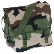 Satteltasche/Brotbeutel aus Baumwolle Camo Französische Armee Klein Tasche Dos