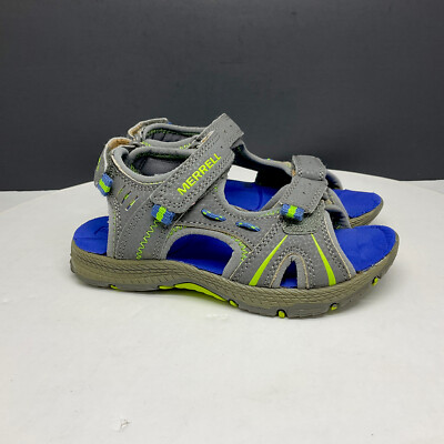 Merrell Sandals Kids 11M Panther Water Sport Gray Blue MC53337