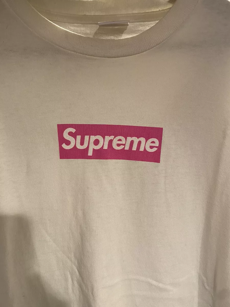 supreme box logo tee white