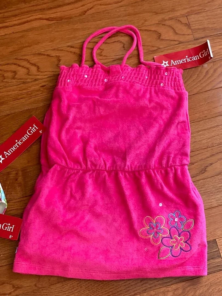 Traje de baño floral American Girl, cubierta a juego - niñas niño talla 6 nuevo con etiquetas Foto 2 de 4