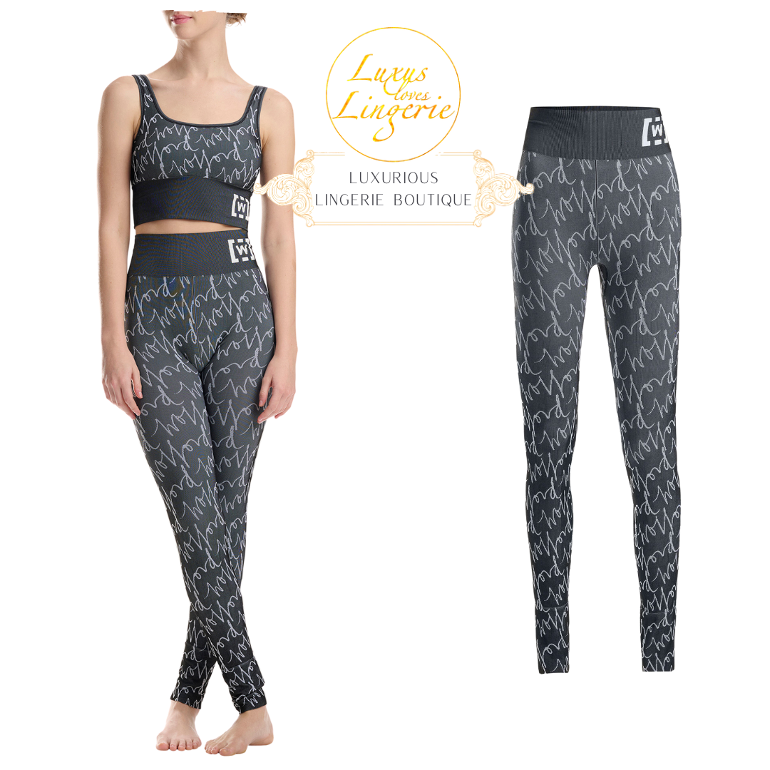 Wolford Slimming Athleisure Leggings for Yoga & Sport in Black & White