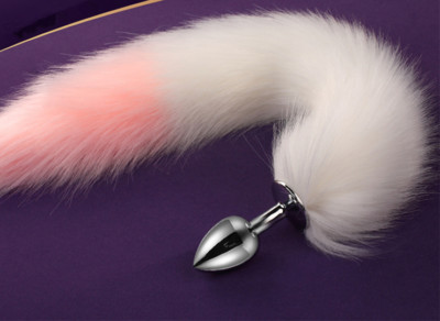 big anal vibrator Plug anale elettroshock con coda 3 misure main image 0