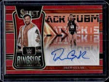 Drew Gulak 2022 Panini Select WWE Ringside Action Signatures Red 99/99 #RA-DGL