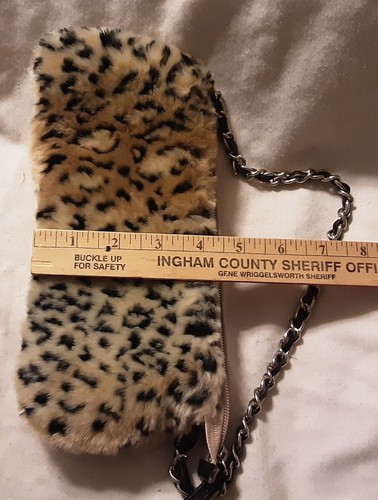Fashion Express Faux Cheetah Fur Handbag/Evening Bag/Purse - Picture 9 of 12
