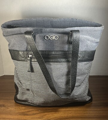 Ogio Womens Olivia Tote Bag Blue And Black Approx 15