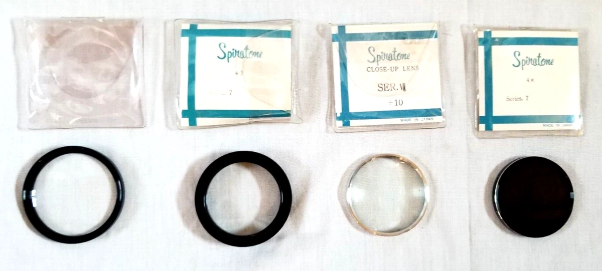 Lot Filtres Photo Spiratone Spiralite Series VII – Étui Cuir Original – Japon