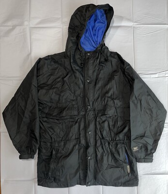 Vintage Helly Hansen Wind Rain Packable Hooded Full Zip Anorak Parka Jacket L