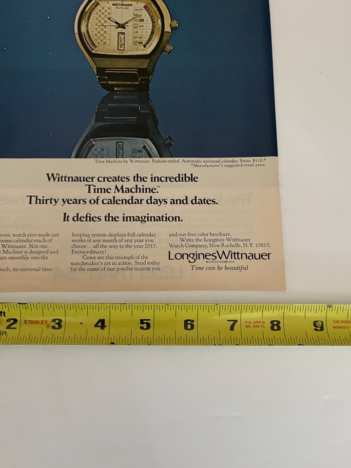 Vintage 1976 Longines Wittnauer Watch Print Ad Time Machine | eBay