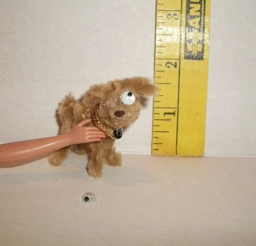 VINTAGE 1960S CHENILLE 1/6 PET DOG ACCESSORY FOR YOUR FASHION DOLLS TLC