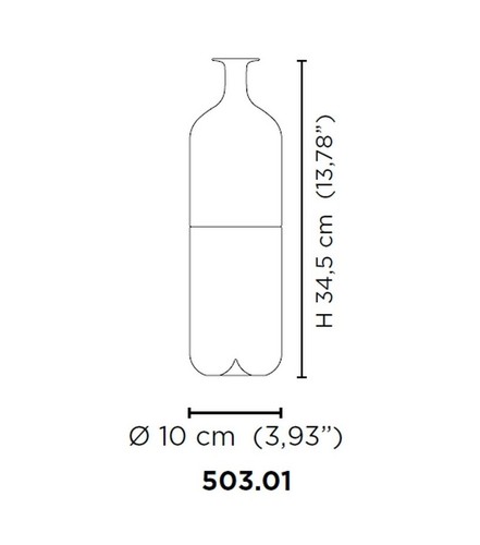 Venini Bolle - Venini Vaso Bolle 503.01 - Venini Bottiglia Bolle Tapio Wirkkala - Imagen 2 de 3