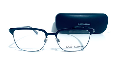 DOLCE & GABBANA DG1302 1377 BLACK GRAY RX EYEGLASSES 53-17-140 MM ITALY W/ CASE