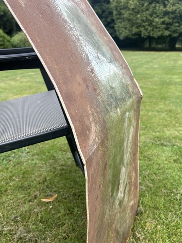 Original Goodyear Reifendruckschild Oldtimer selten rostig - Einbiegeschild - Bild 7 von 11