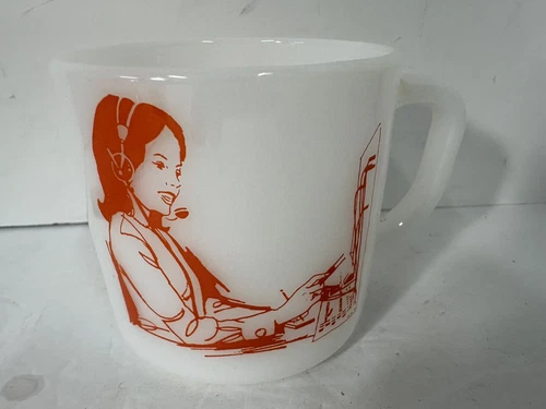 Vintage Federal Milk, Glass Mug, Switchboard, Telephone Operator RARE ￼