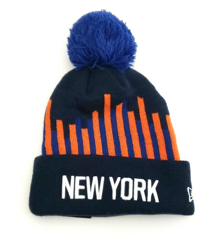 New York Knicks NBA New Era 2019 City Edition Cuff Pom Knit Skull