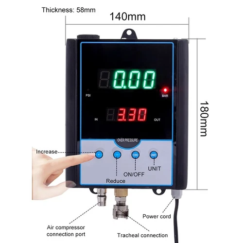 New Wall-Mounted Car Tyre Inflator Preset Pressure Digital Tire Inflation Tool - Picture 6 of 6