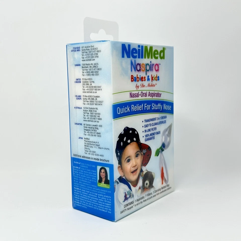 NeilMed Naspira Nasal ORAL ASPIRATOR Relief STUFFY NOSE SINUS Babies Kids NEW - Image 3 of 4