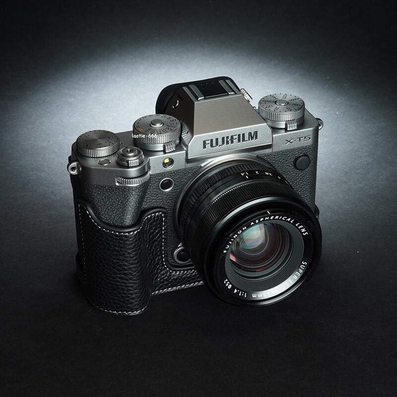Fujifilm XT5 Half Case Genuine Leather Handmade Camera X-T5 Cover