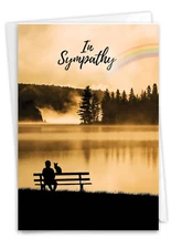 1 Sympathy Card with Envelope - Rainbow Cat Pet C7219PSG