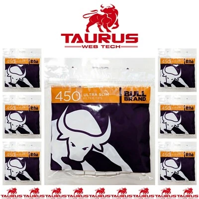 9000x BULL BRAND Ultra Slim Filter Tip Tobacco Rolling Smoking Bags UK FREE P&P